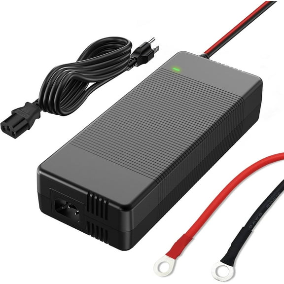 Humsienk 12V 20A LiFePO4 Lithium Battery Charger, 14.6V LiFePO4 Battery Charger, Smart AC-DC, for Lithium LiFePO4 Deep Cycle Batteries, Supporting Fast Charging, Lighter Plastic Shell Material