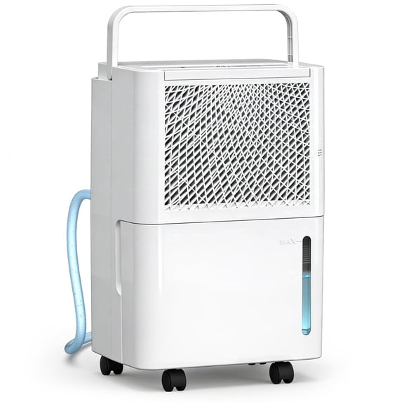 HUMSURE 20 Pints  (DOE) Dehumidifier for Basement with Drain Hose, Covers up to 2500 Sq. ft Dehumidifiers for Home, Auto Defrost, 24-Hour Timer, White  (MAX 30 Pint at 95°F, 90%RH)
