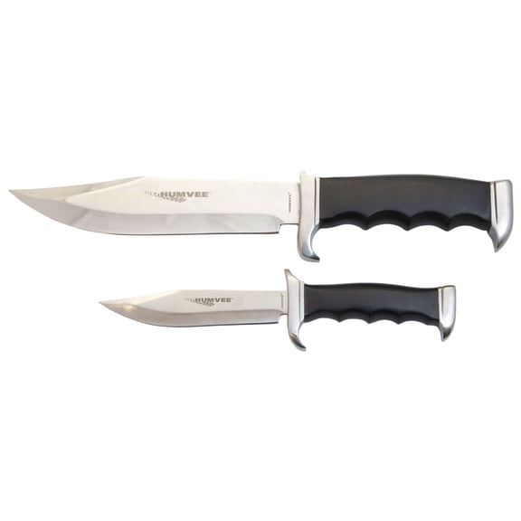Humvee Accessories  Bowie Knife Set Fixed Plain Polished Stainless Ste