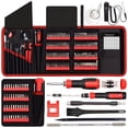 thumbnail image 1 of 191 in 1 Precision Screwdrivers Sets, Magnetic 1/4 Inch Nut Driver Set, Multi Repair Tool Kits for iPhone, Electronics, Computer, Tablet , Xbox, Playstation, Household, Nintendo-Red, 1 of 7