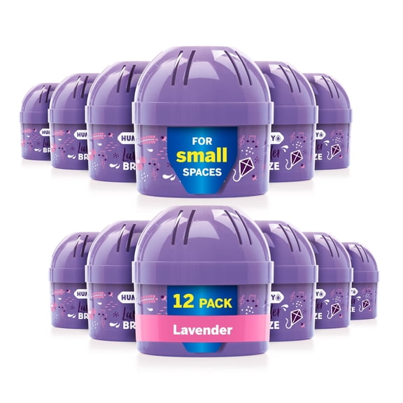 HUMYDRY Moisture Absorber Device, Mini Pack of 12 of 2.6oz, Small Space Dehumidifier and Air Freshener with Lavender Scent, Non Electric Humidity Absorber for Closet Bedroom and Compact Areas