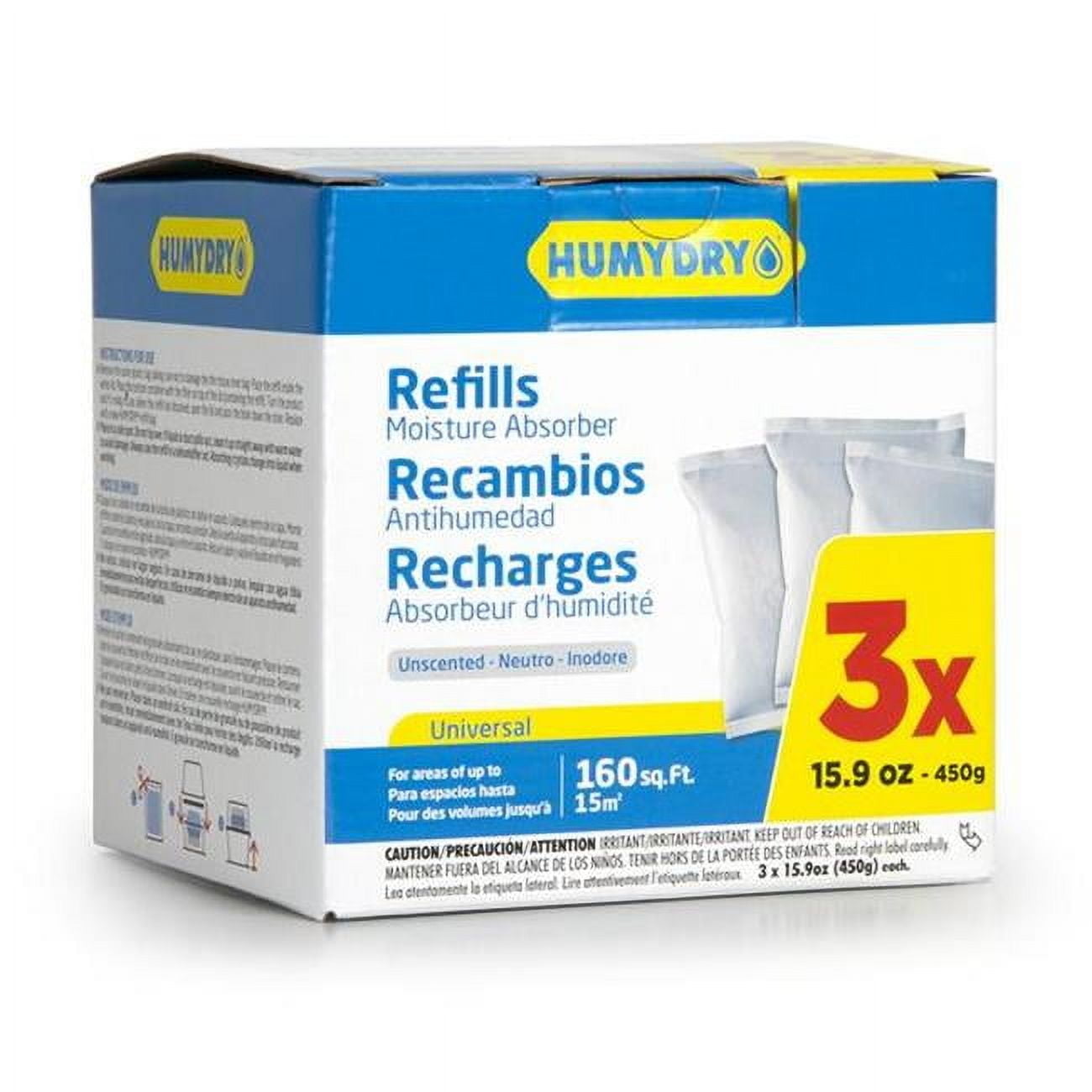 Humydry  Refill Moisture Absorber - Pack of 3