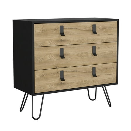 Huna Three Drawer Dresser Engineered Wood Multi-Color