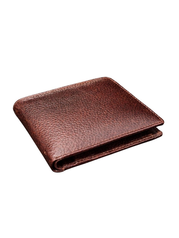 Men's Genuine Leather Bifold Wallet with Coin Pocket, ID Window & Multiple Card Slots | RFID Blocking Wallet for Men