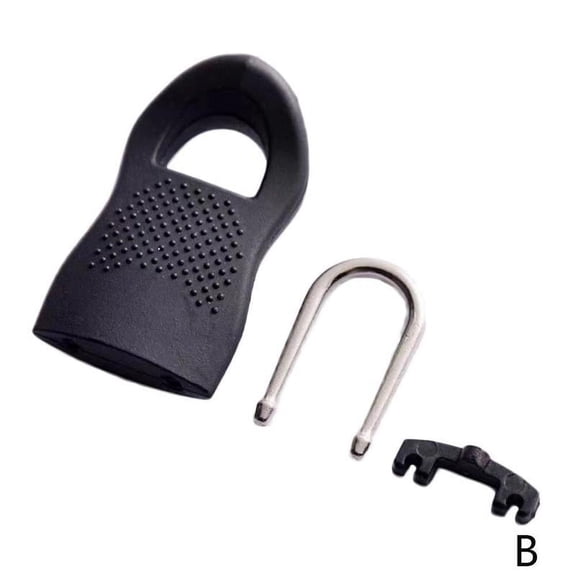 Hunato Universal Fix Zipper Pull, Zipper Replacement Kit with Two Size, U Shape Pull Ring Quick Fix for Luggage Jacket Bag(Black,S/M) A6B0
