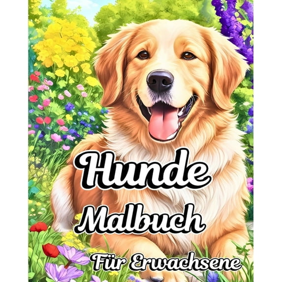 Hunde Malbuch für Erwachsene: Niedliche Porträts von schönen Welpenmustern für Haustierliebhaber (Paperback)