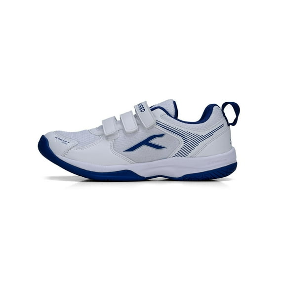 Hundred HBFS-3M045-2-3.0 Court Star Badminton Shoes for Kids - White & Navy - Size 3 UK