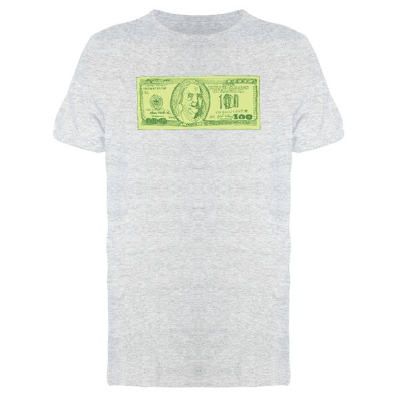 Hundred Dollar Bill T-Shirt Men -Image by Shutterstock, Male XX-Large