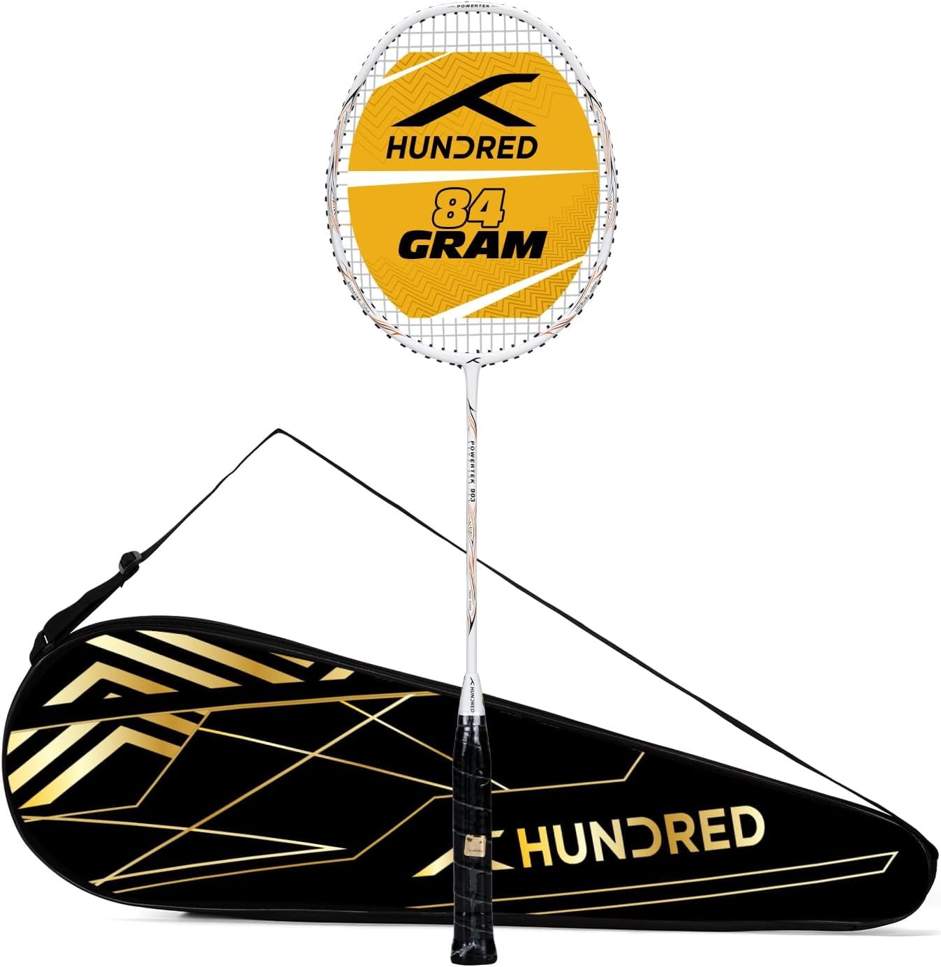 Advantage Graphite Badminton Racket Hundred HBRX-3S063-1 Powertek 900 Full Graphite Badminton Racket with ...