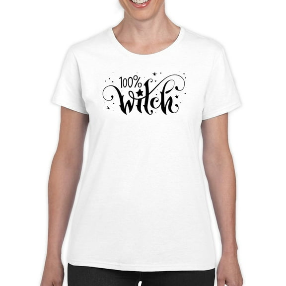 Hundred Percent Witch T-Shirt Women -Image by Shutterstock, Female 5X-Large