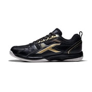 Hundred HBFS-2M153-1-6 Raze Non Marking Badminton Shoes - Black & Gold - Size 12