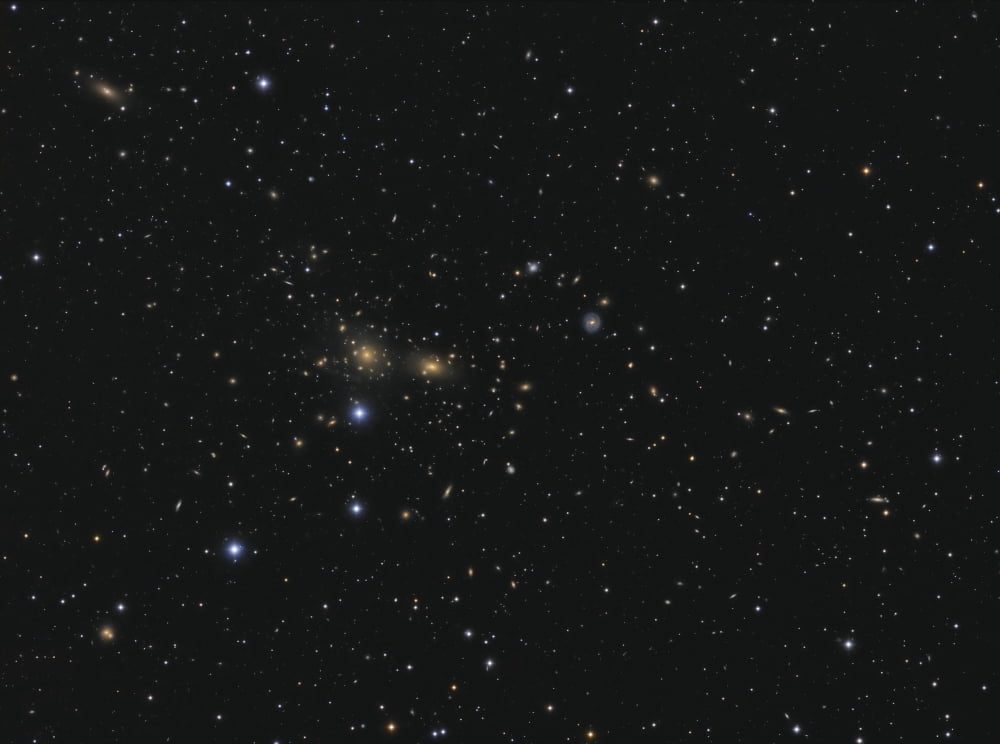 Hundreds of galaxies in the Coma Cluster Abell 1656 Canvas Art - Lorand FenyesStocktrek Images (32 x 24)