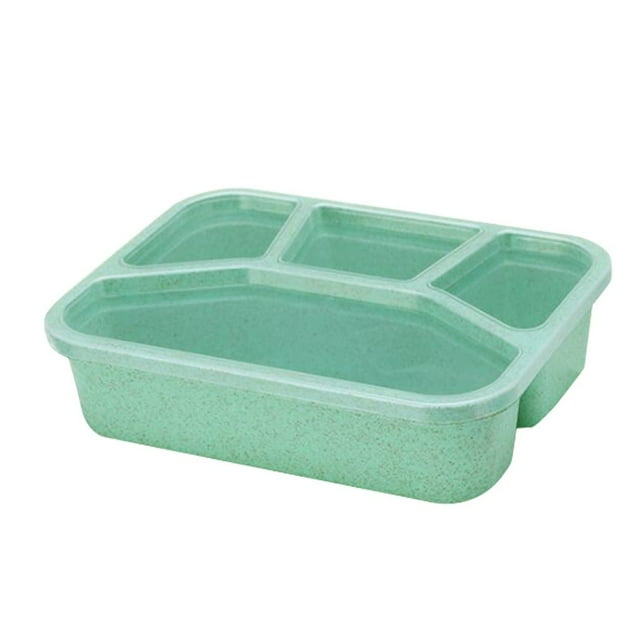 Hunei Plastic Box Storage 4-Compartment Boxes Food Reusable Divided ...