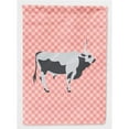 thumbnail image 1 of Hungarian Grey Steppe Cow Pink Check Garden Flag - Pink Check, 1 of 1