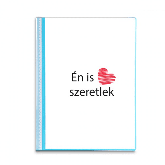 Hungarian I Love You Text Design Script Book Sheet Protectors Portfolio Binder Folder