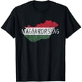 thumbnail image 1 of Hungarian Map and Flag Souvenir - Distressed Magyarorszag T-Shirt, 1 of 3