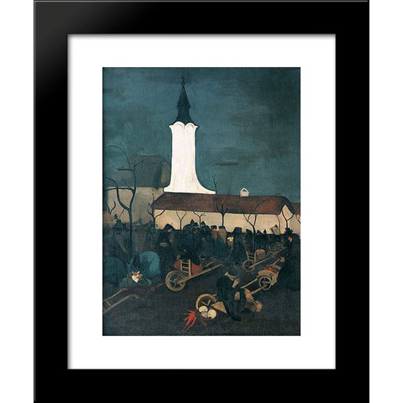 Hungarian Market Scene 20x24 Framed Art Print by Amrita Sher-Gil