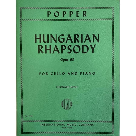 Hungarian Rhapsody, op. 68, cello (Rose); David Popper (IMC # 1759)