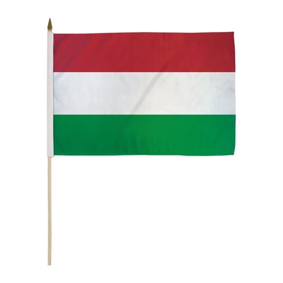 Hungary 12x18in Stick Flag