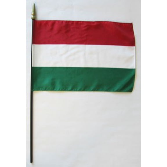 Hungary - 8"X12" Stick Flag