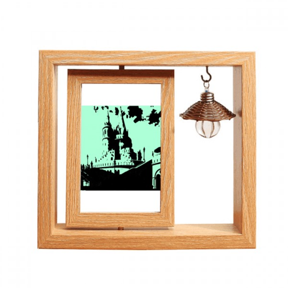 Hungary Ancient Castle Buda Wooden Rotating Picture Photo Frame 4x6