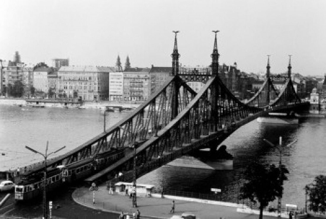 Hungary Budapest Bridge on River Danube Canvas Art - (18 x 24)