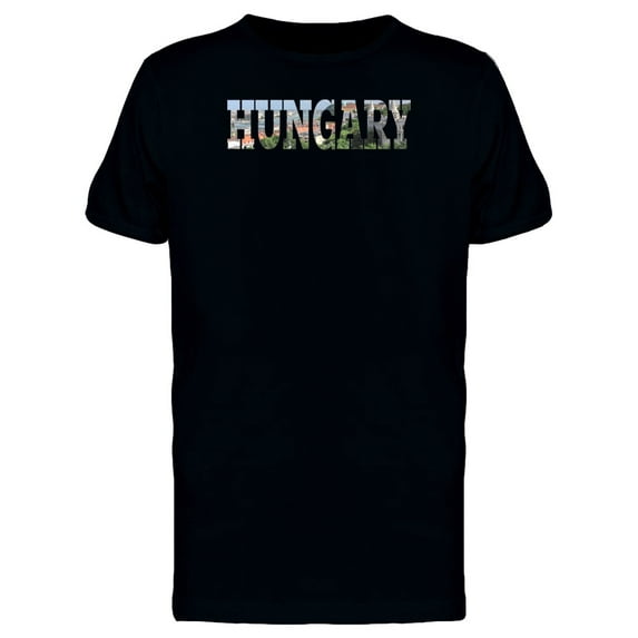 Hungary Country Word With Photo Tee Men's -Image by Shutterstock