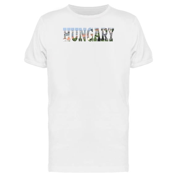 Hungary Country Word With Photo Tee Men's -Image by Shutterstock