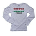 thumbnail image 1 of Hungary Fencing - Olympic Games - Rio - Flag Women's Long Sleeve Grey T-Shirt, 1 of 2