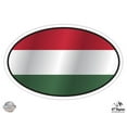 thumbnail image 1 of Hungary Flag Oval - 12" Vinyl Sticker Waterproof Decal, 1 of 1