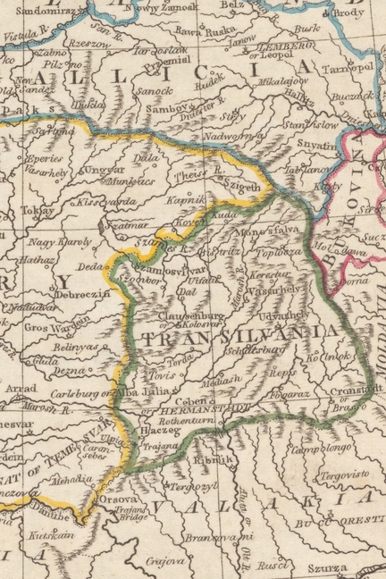 Hungary, Gallicia, and Transilvania Vintage Map Field Journal Notebook, 50 pages/25 sheets, 4x6 (Paperback)