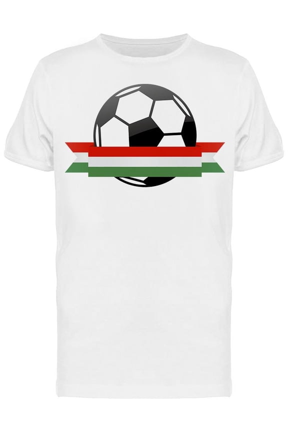 Hungary National Flag Football T-Shirt Men -Image by Shutterstock, Male Medium