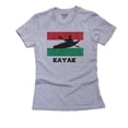 thumbnail image 1 of Hungary Olympic - Kayak - Flag - Silhouette Women's Cotton Grey T-Shirt, 1 of 2