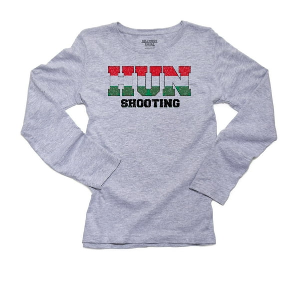 Hungary Shooting - Olympic Games - Rio - Flag Women's Long Sleeve Grey T-Shirt