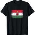 thumbnail image 1 of Hungary Vintage Hungarian, Flag T-Shirt mens t anhirt men，black，women，misfits，journey ，boys, 1 of 4