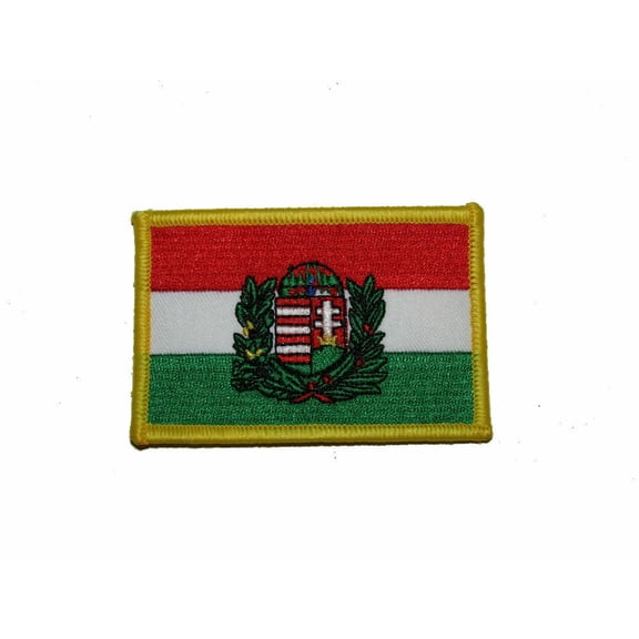 Hungary With Crest Country Iron On Patch