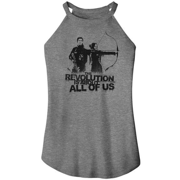 Hunger Games About All Of Us Gray Frost Women's Sleeveless Rocker Tank Top T-Shirt