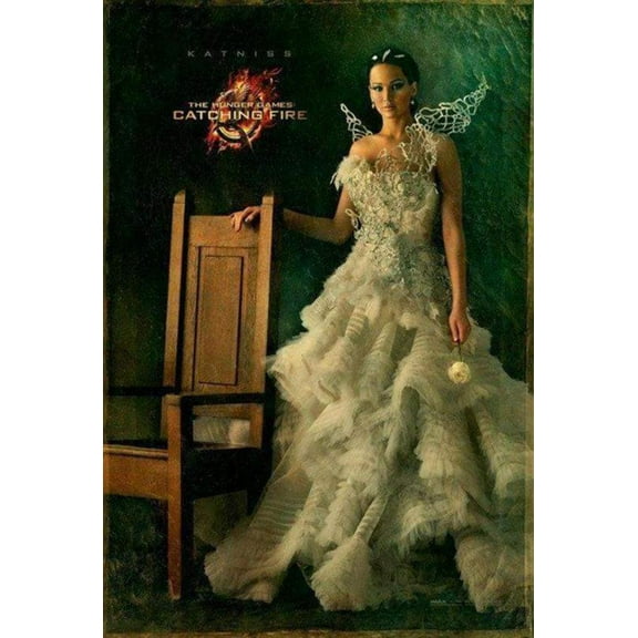 Hunger Games Catching Fire Katniss mini 2013 movie poster (Jennifer Lawrence)