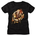 thumbnail image 1 of Hunger Games Catching Fire Mockingjay Black Women's T-Shirt, 1 of 2