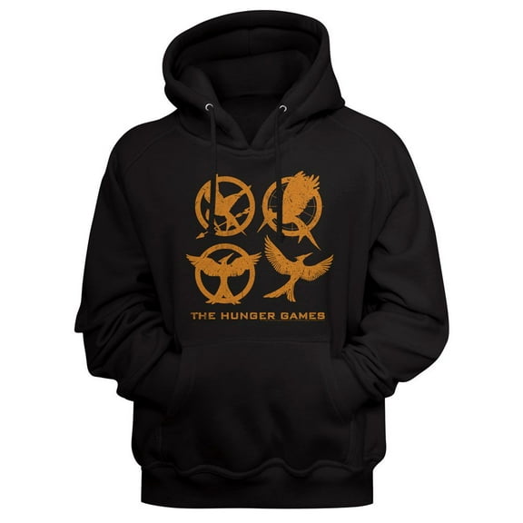 Hunger Games Emblems Black Hoodie Sweatshirt