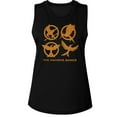 thumbnail image 1 of Hunger Games Emblems Black Women's Muscle Tank Top T-Shirt, 1 of 2