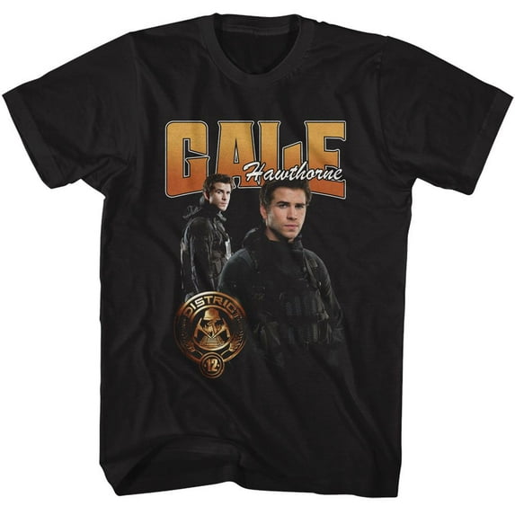 Hunger Games Gale Duo Photo Black Adult T-Shirt 6Xl