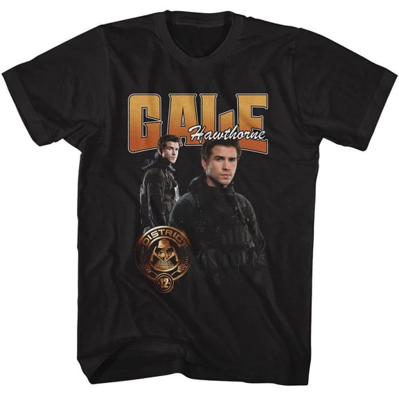Hunger Games Gale Duo Photo Black Adult T-Shirt S
