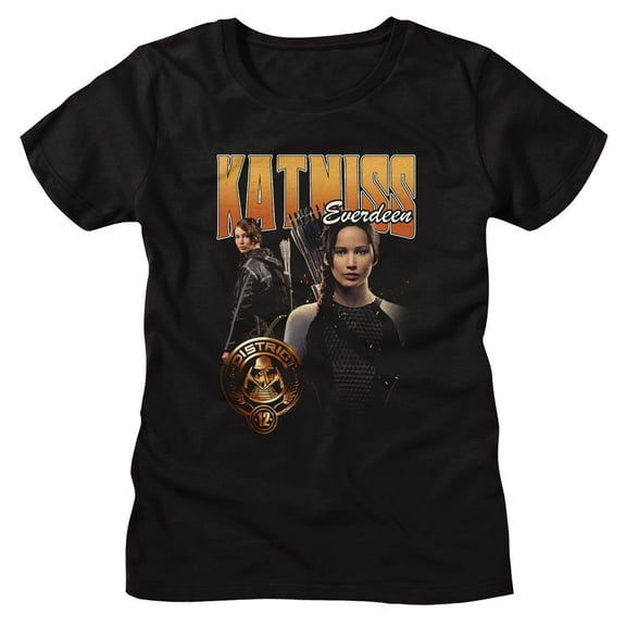 Hunger Games Katniss Duo Photo Black Women's T-Shirt S