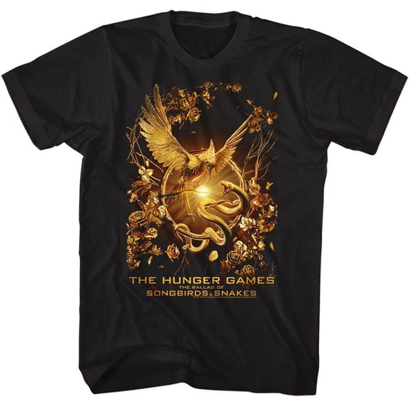 Hunger Games Songbird Snakes Poster Black Adult T-Shirt 2Xlt