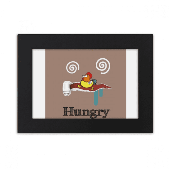 Hungry Brown Emotion Dizzy Chicken Desktop Photo Frame Ornaments Picture Art Painting