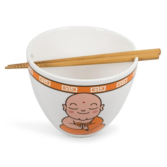 Hungry Buddha Japanese Dinnerware Set | 16-Ounce Ramen Bowl and Chopsticks