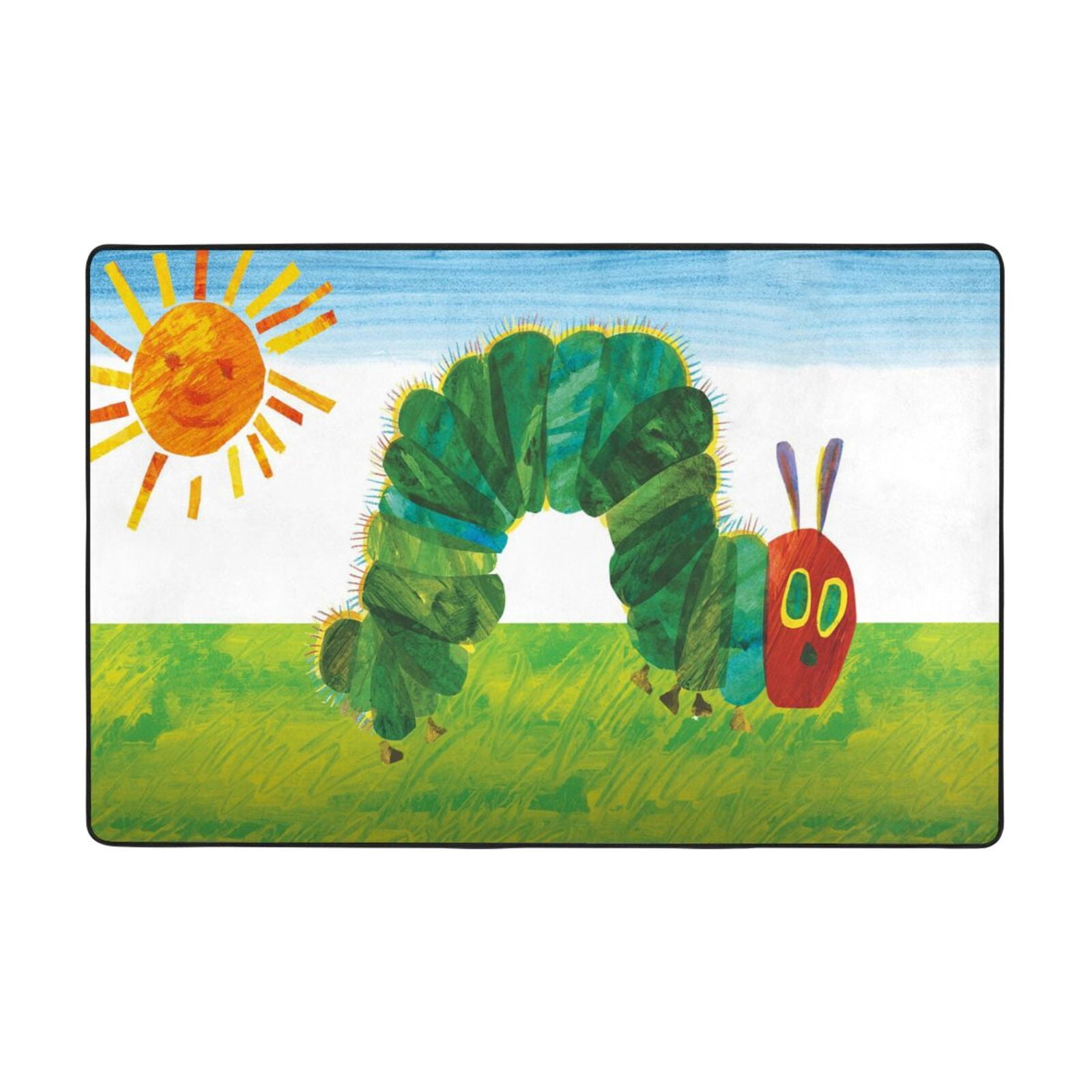 Hungry Caterpilla Area Rug Cartoon Rugs Non-Slip Soft Carpet Soft Floor ...
