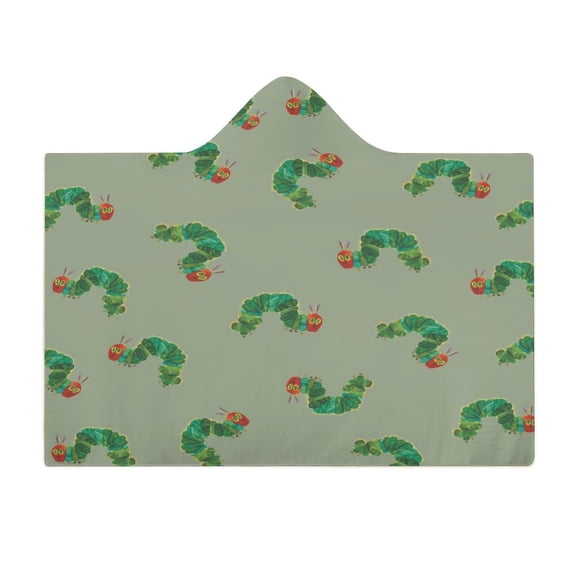 Hungry Caterpillar Wearable Fleece Blanket Hoodie Cloak Hooded Blanket 40"x50"