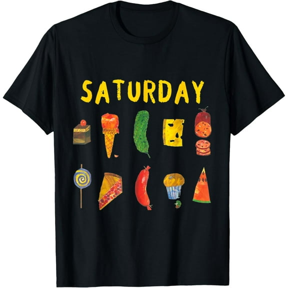 Hungry Caterpillars SATURDAY Funny Fruit Lover Vegetarians T-Shirt100%cotton
